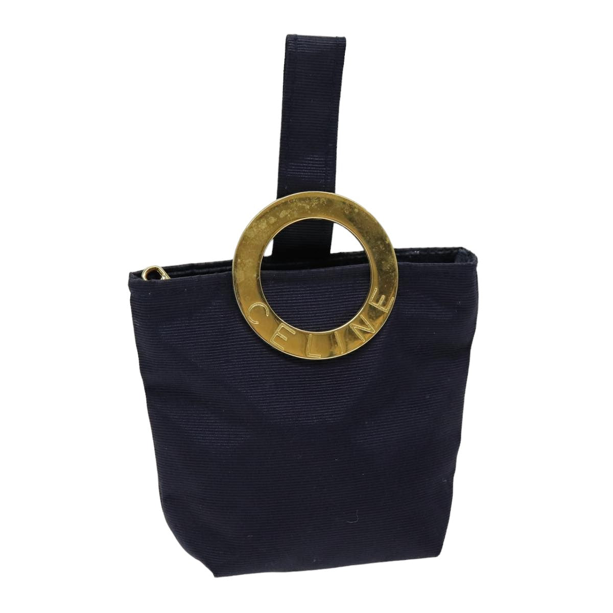 Luxury CELINE Pouch Nylon Navy 75656
