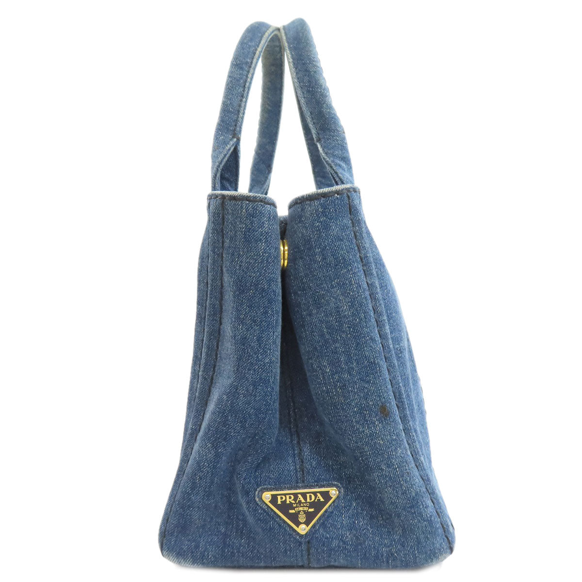 PRADA Handbag denim blue Canapa mini 2 WAY