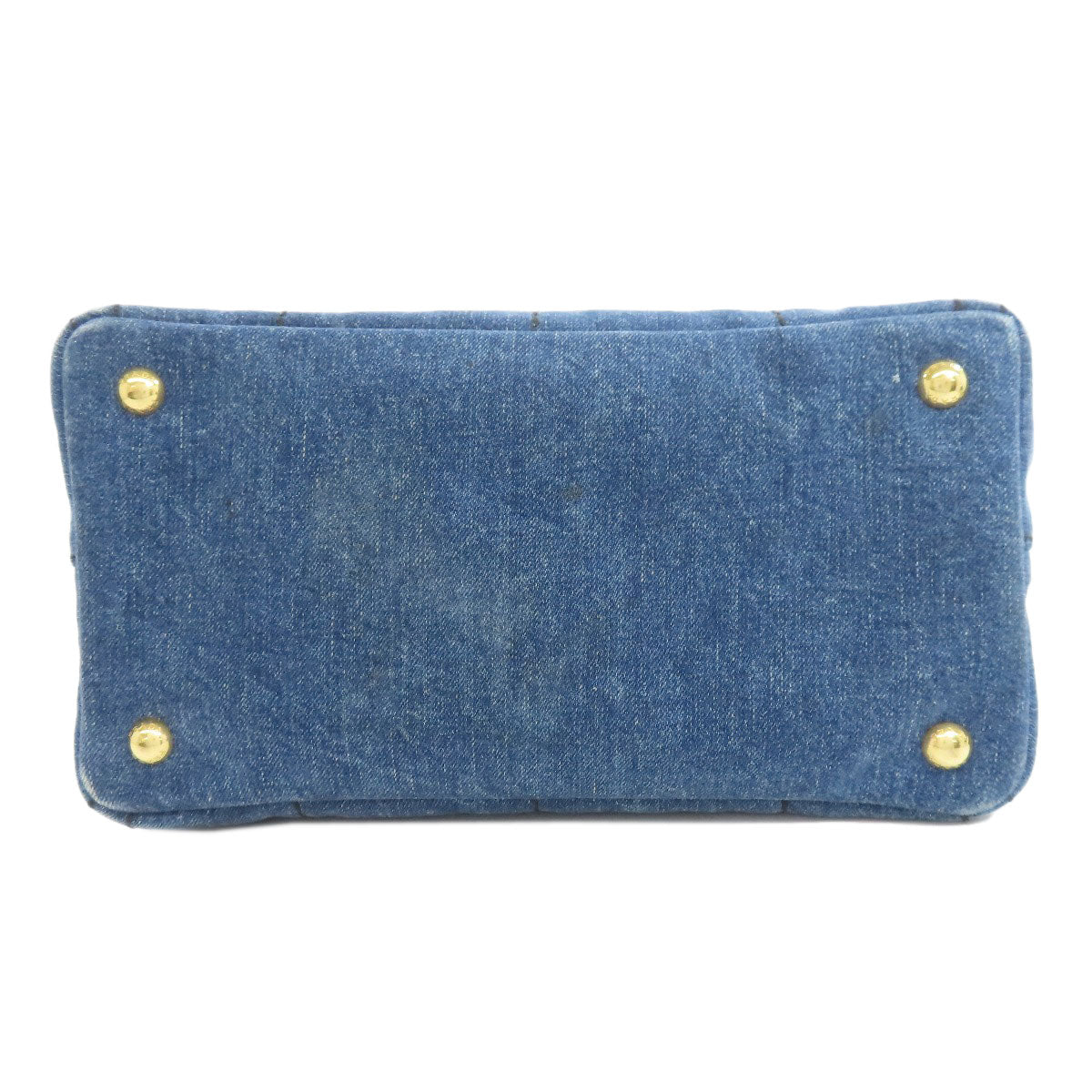 PRADA Handbag denim blue Canapa mini 2 WAY