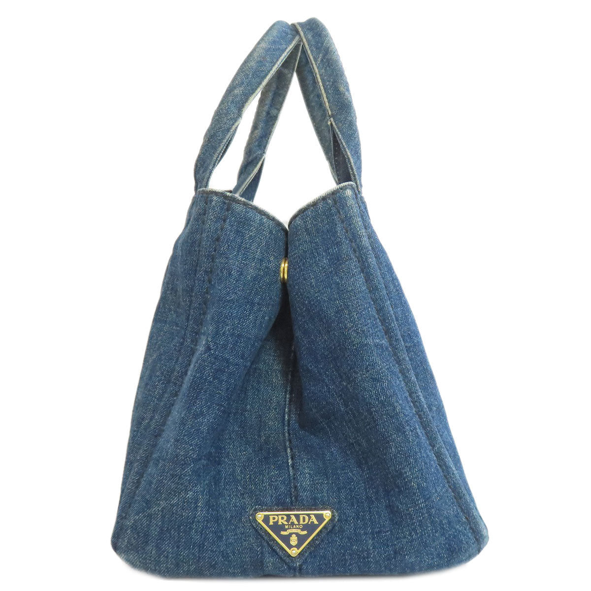 PRADA Tote Bag denim blue Canapa