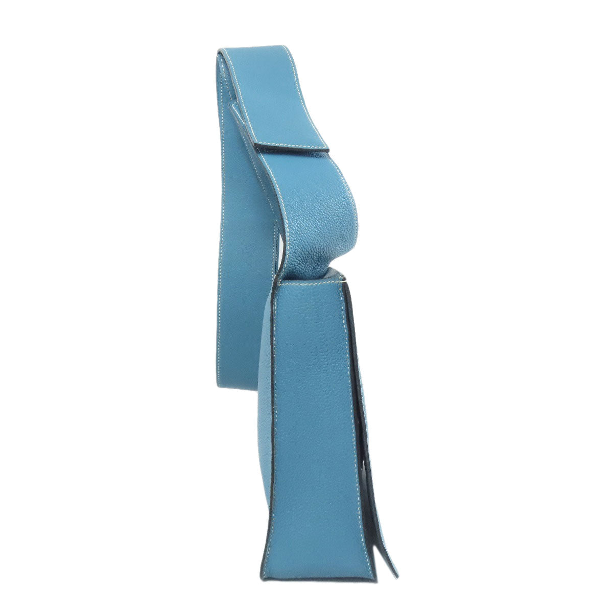 HERMES Shoulder Bag Togo blue Simple design Blue Jean