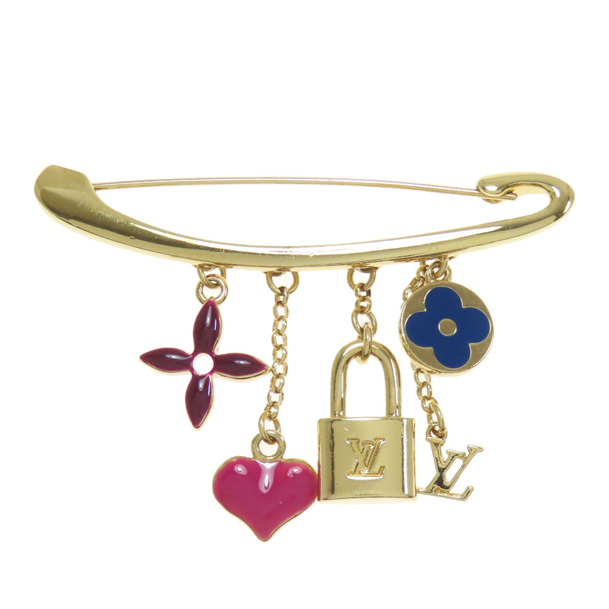 LOUIS VUITTON Brooch metallic gold Broche Evangle Nuris
