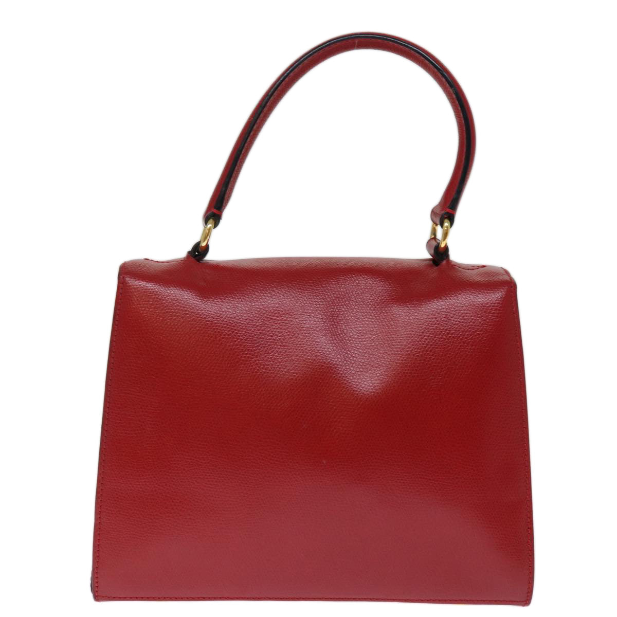 Luxury CELINE Hand Bag Leather 2way Red 75818