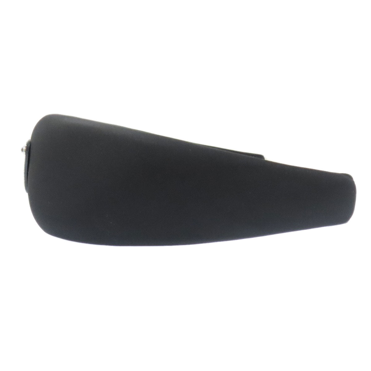PRADA hair accessory Nylon black Headband logo Metal