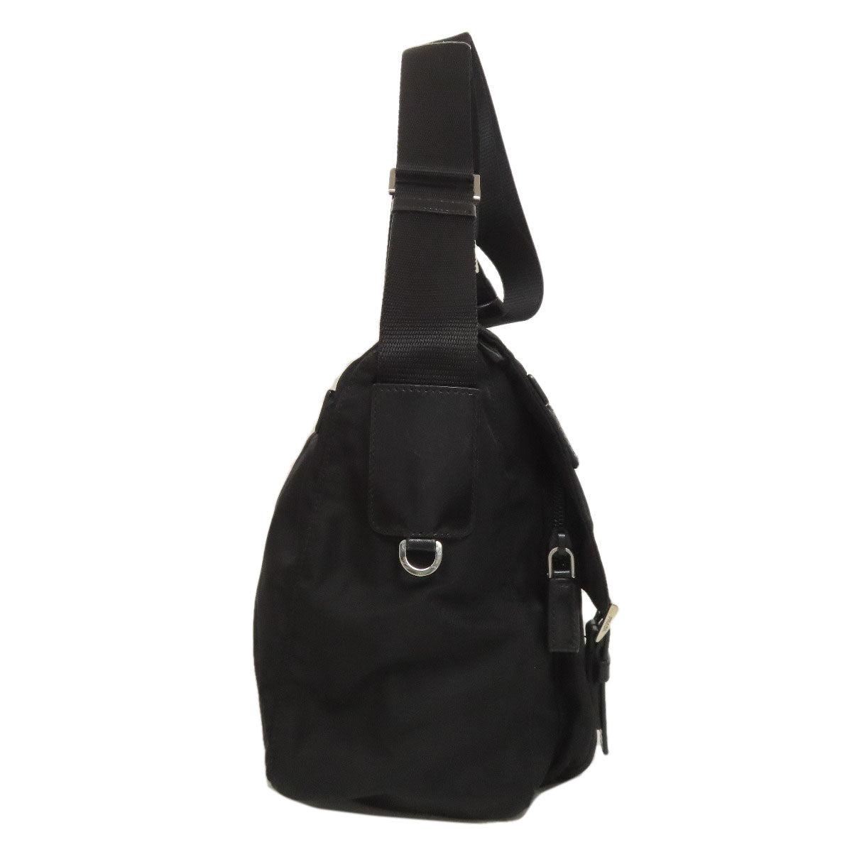 PRADA Shoulder Bag Nylon black logoMetal