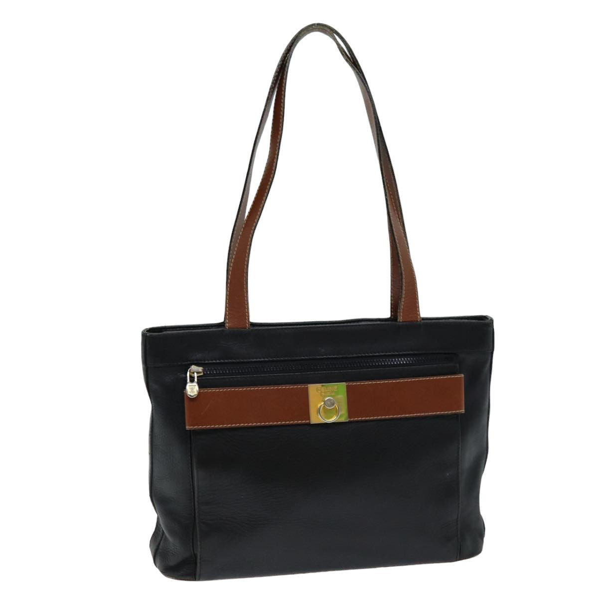 Luxury CELINE Tote Bag Leather Black 76016