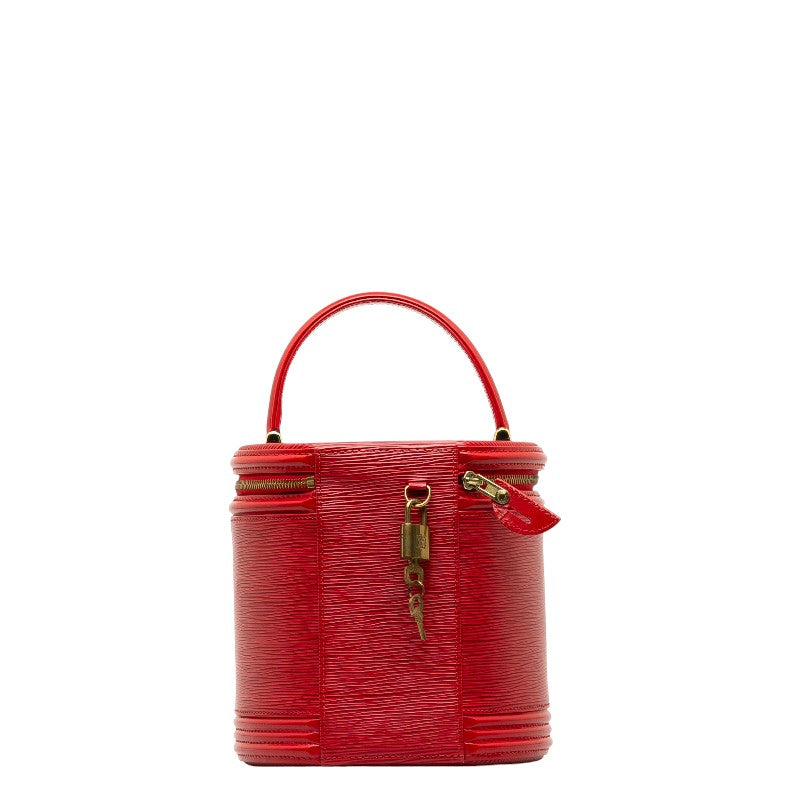 Louis Vuitton Epi Canyon Handbag Vanity Bag Castilian Red Leather Louis Vuitton