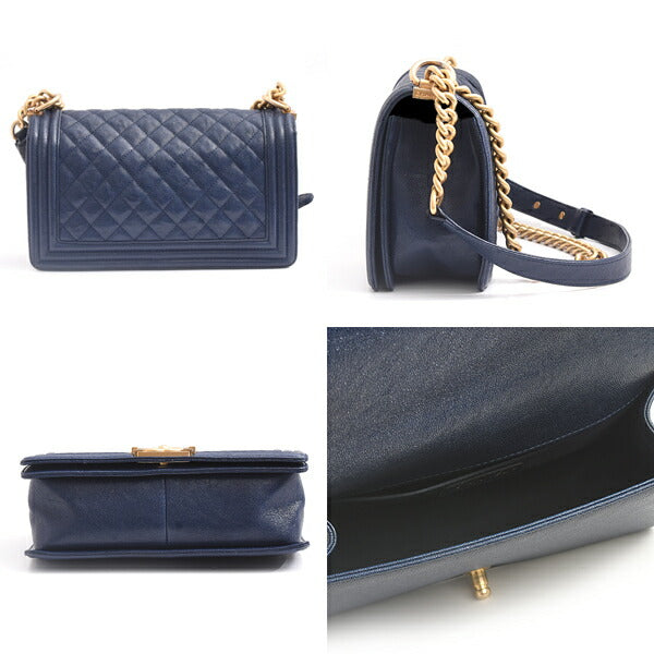 Chanel Caviar Boy Chanel Chain Shoulder Bag Classic Flap