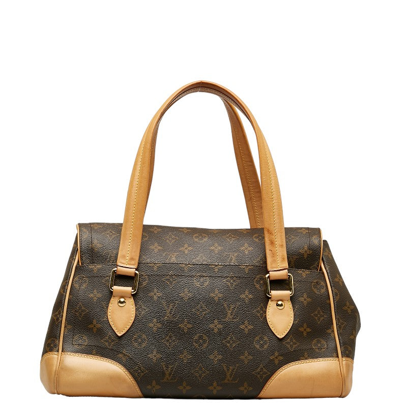 Louis Vuitton Monogram Beverly GM Handbags Brown PVC Leather Ladies Louis Vuitton