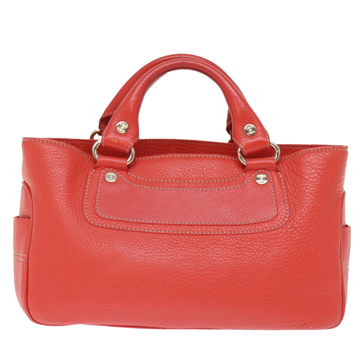Luxury CELINE Hand Bag Leather Red 77382