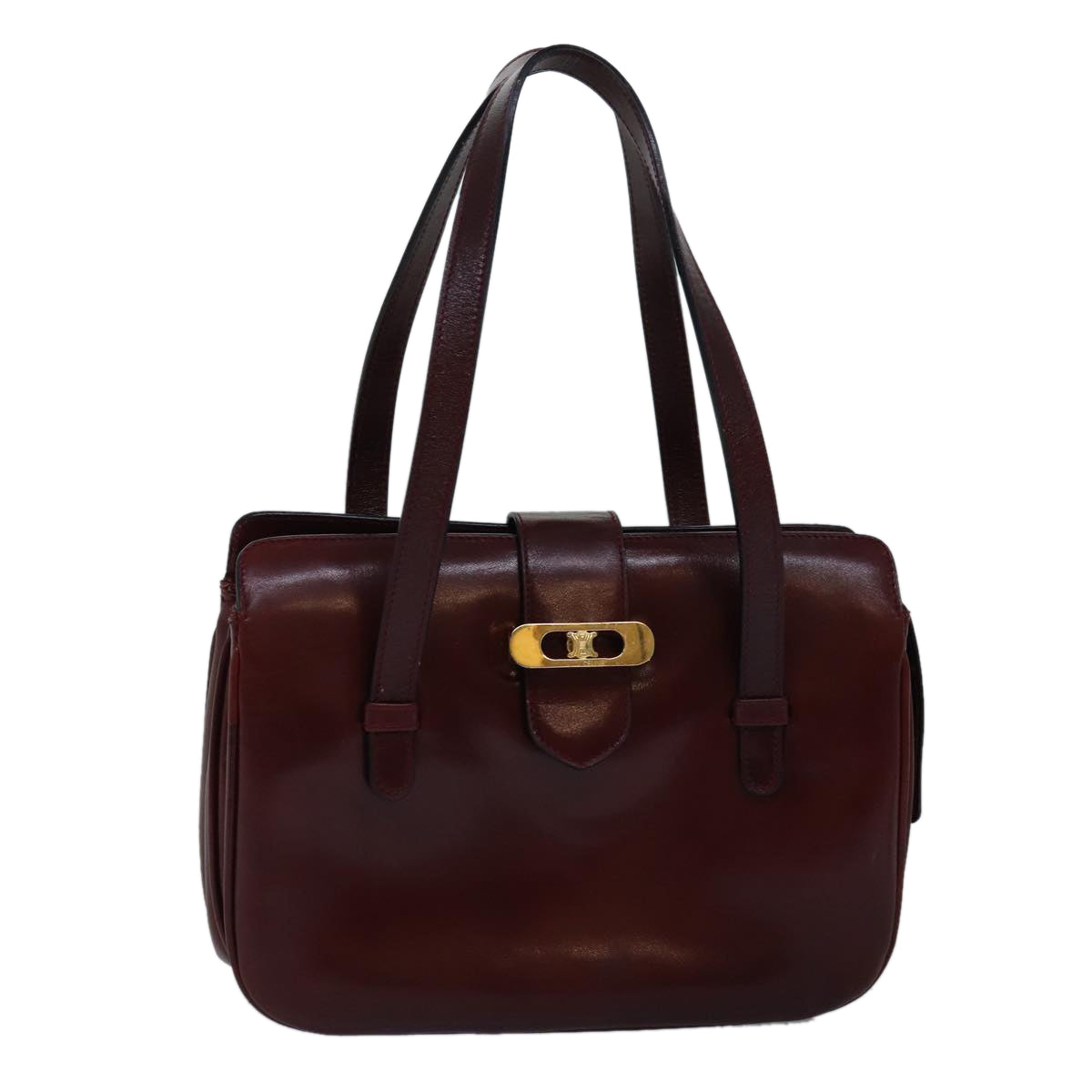Luxury CELINE Hand Bag Leather Red 77466