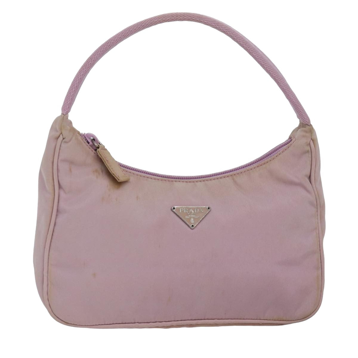 PRADA Hand Bag Nylon Pink Auth