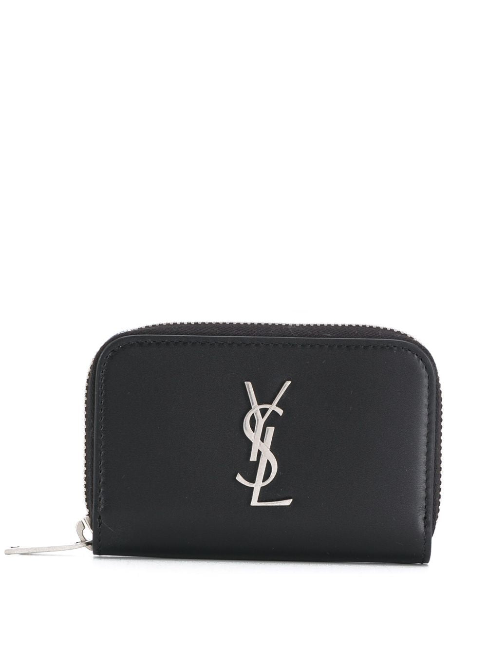 Luxury Saint Laurent Trending 2026 Men's Plaque Logo Purse in Nero | 5354110SX0E1000