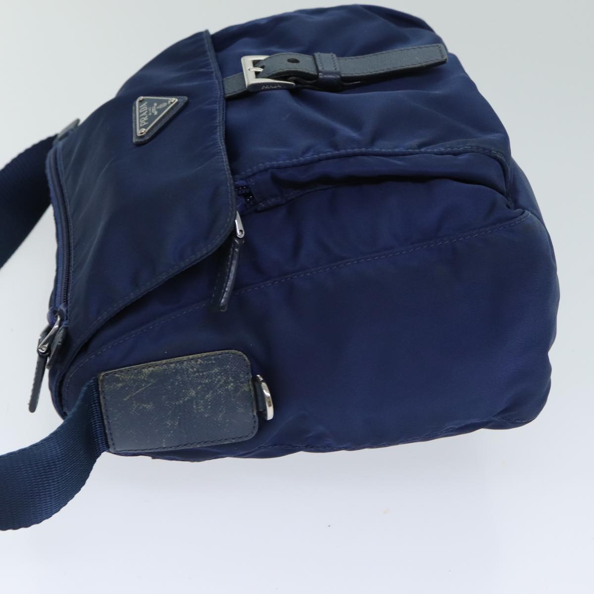 PRADA Shoulder Bag Nylon Blue Auth