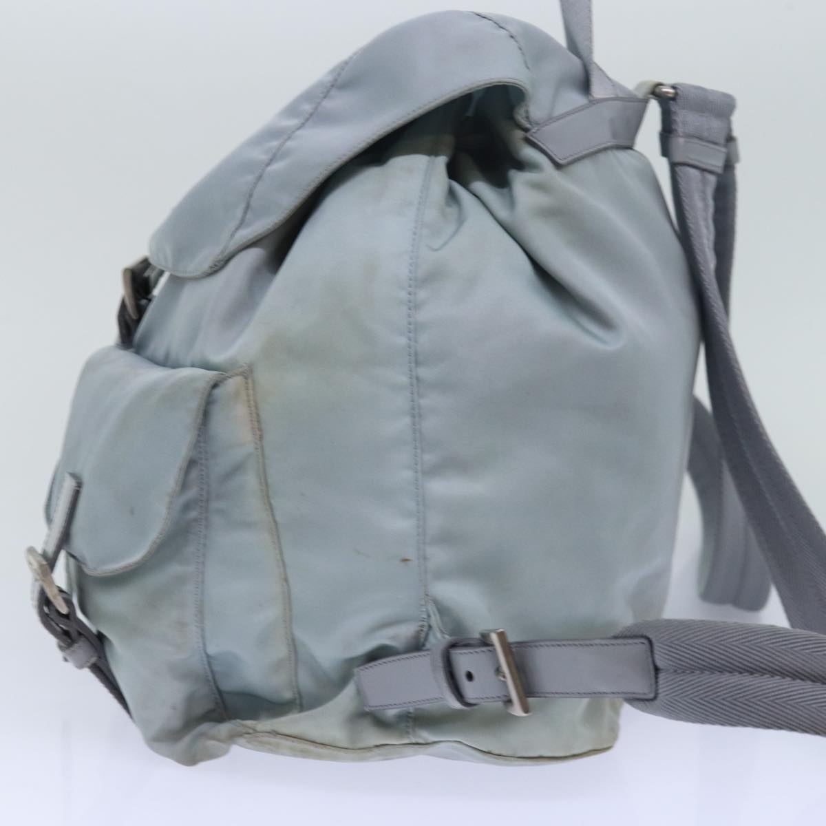 PRADA Shoulder Bag Nylon Light Blue Auth