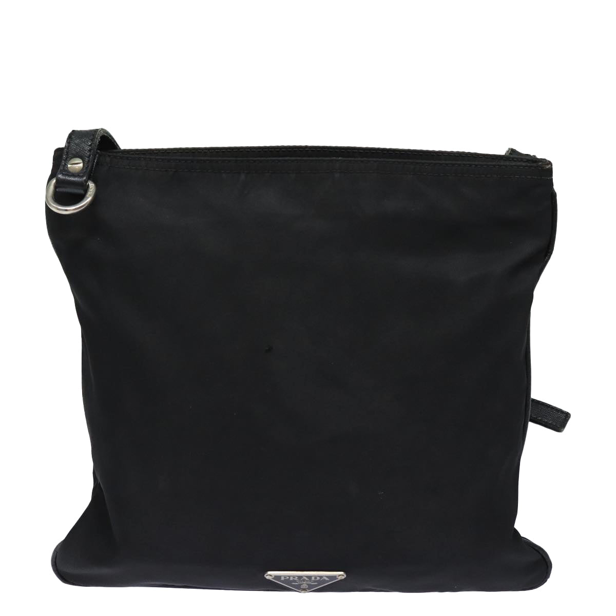 PRADA Shoulder Bag Nylon Black Auth
