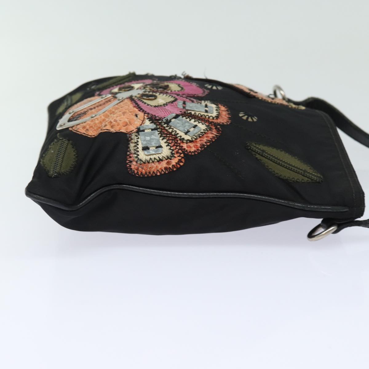 PRADA Shoulder Bag Nylon Black Auth