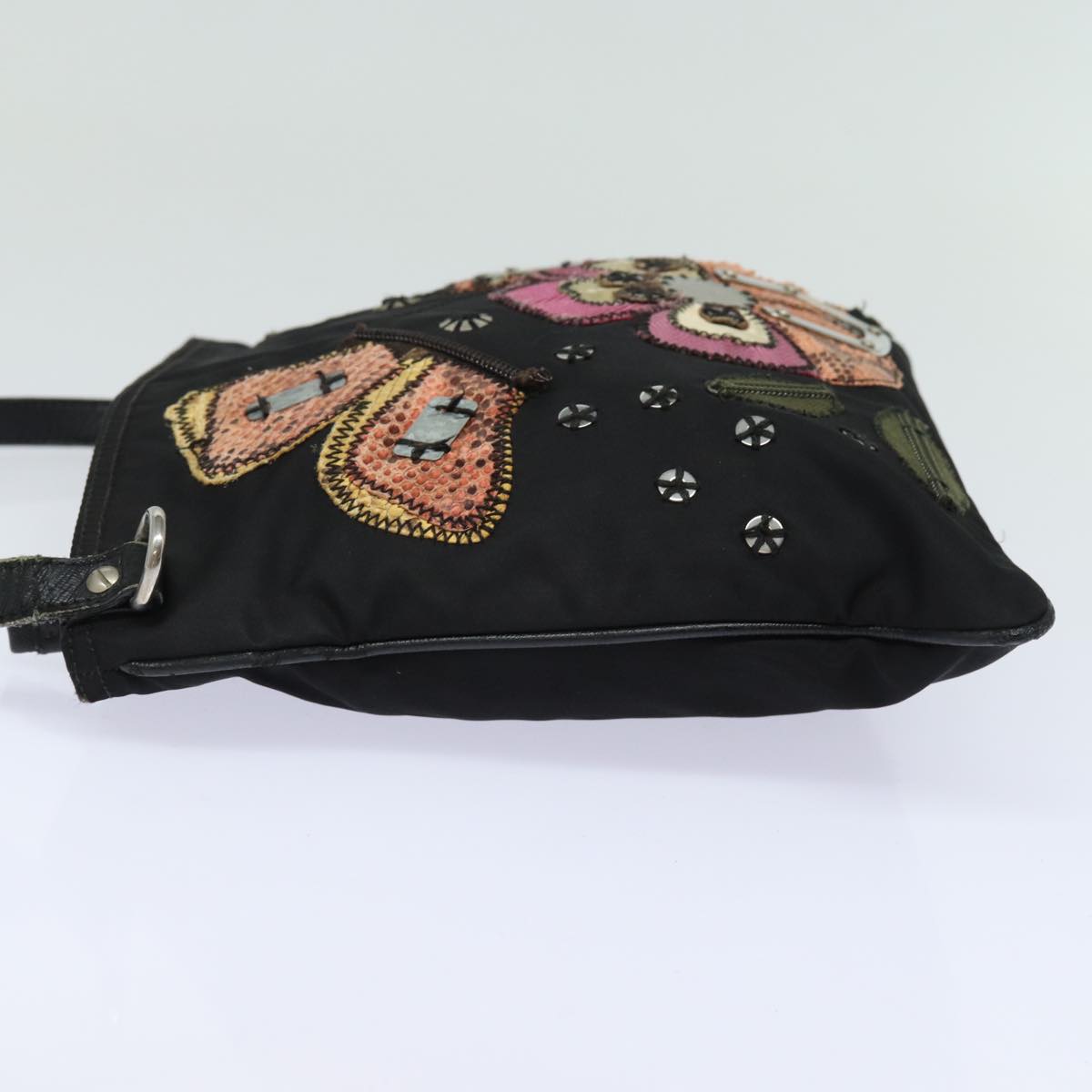 PRADA Shoulder Bag Nylon Black Auth