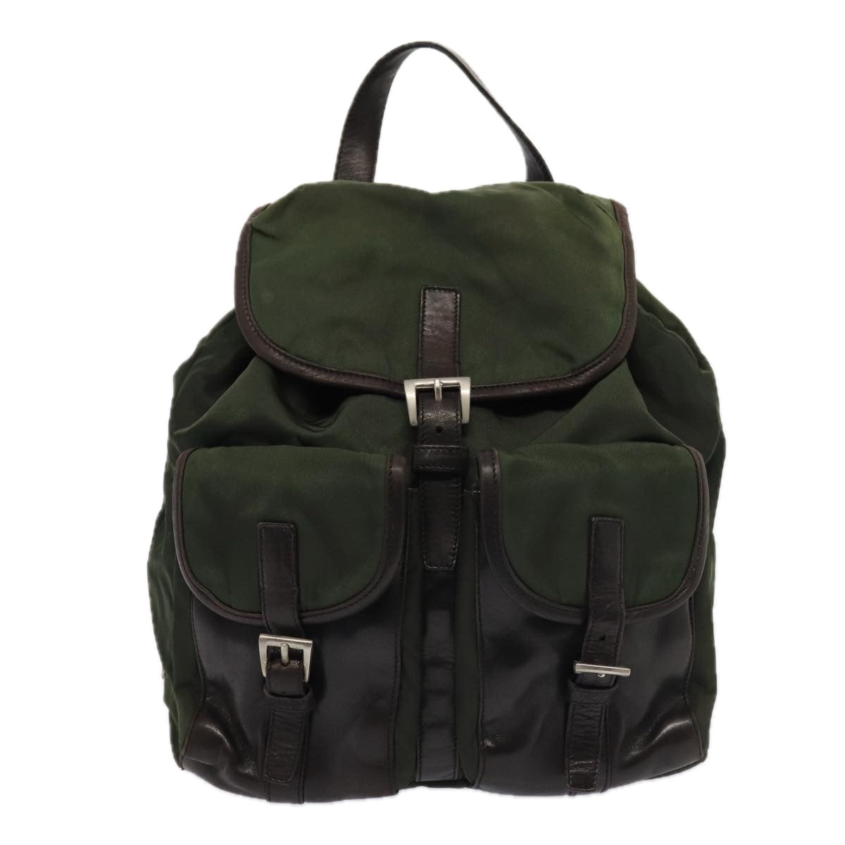 PRADA Backpack Nylon Khaki Auth