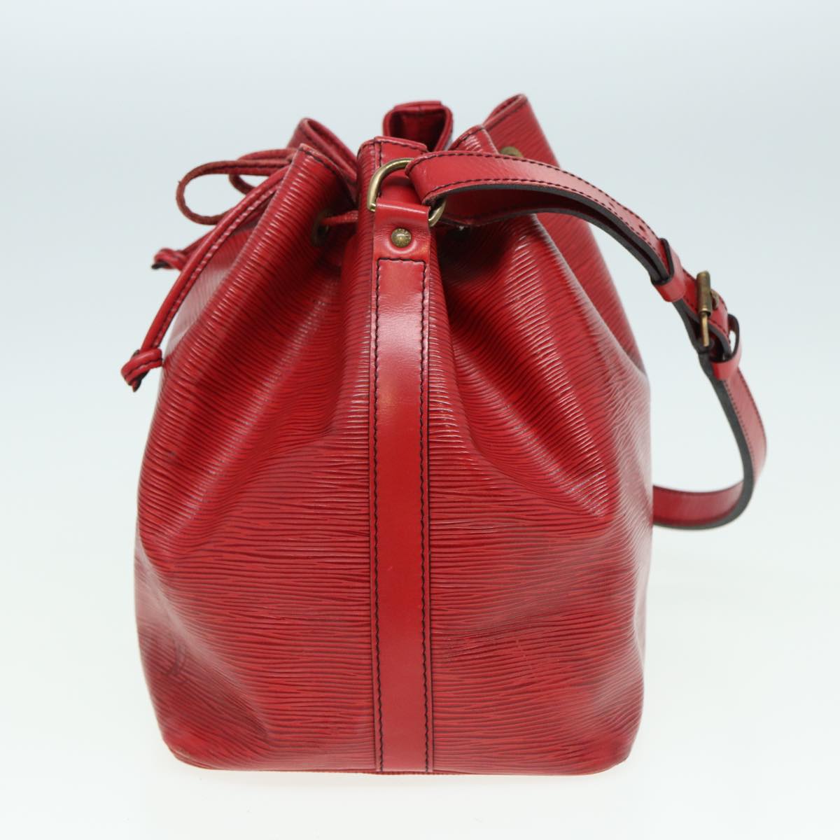 LOUIS VUITTON Epi Petit Noe Shoulder Bag Red M44107 LV Auth 78363