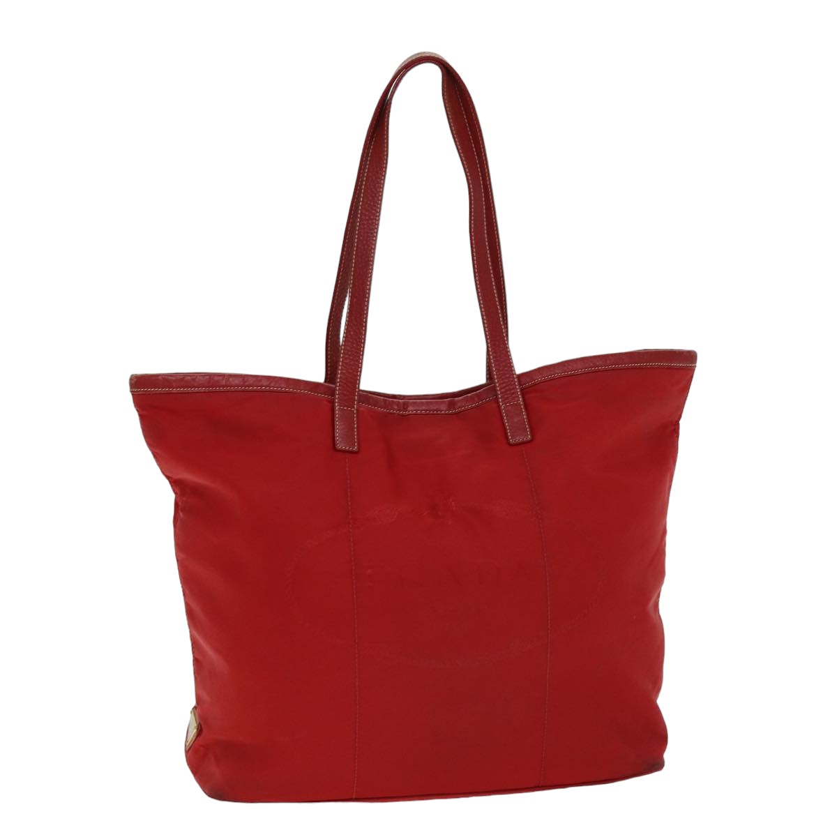 PRADA Tote Bag Nylon Red Auth