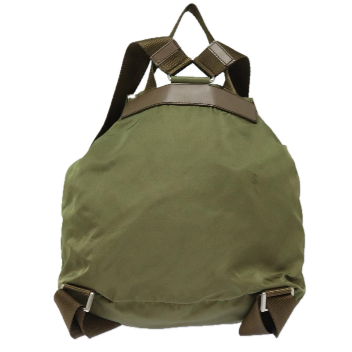 PRADA Shoulder Bag Nylon Khaki Auth