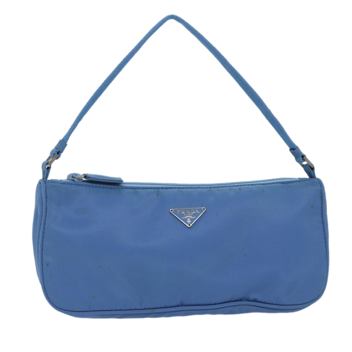 PRADA Accessory Pouch Nylon Blue Auth Luxury Handbag