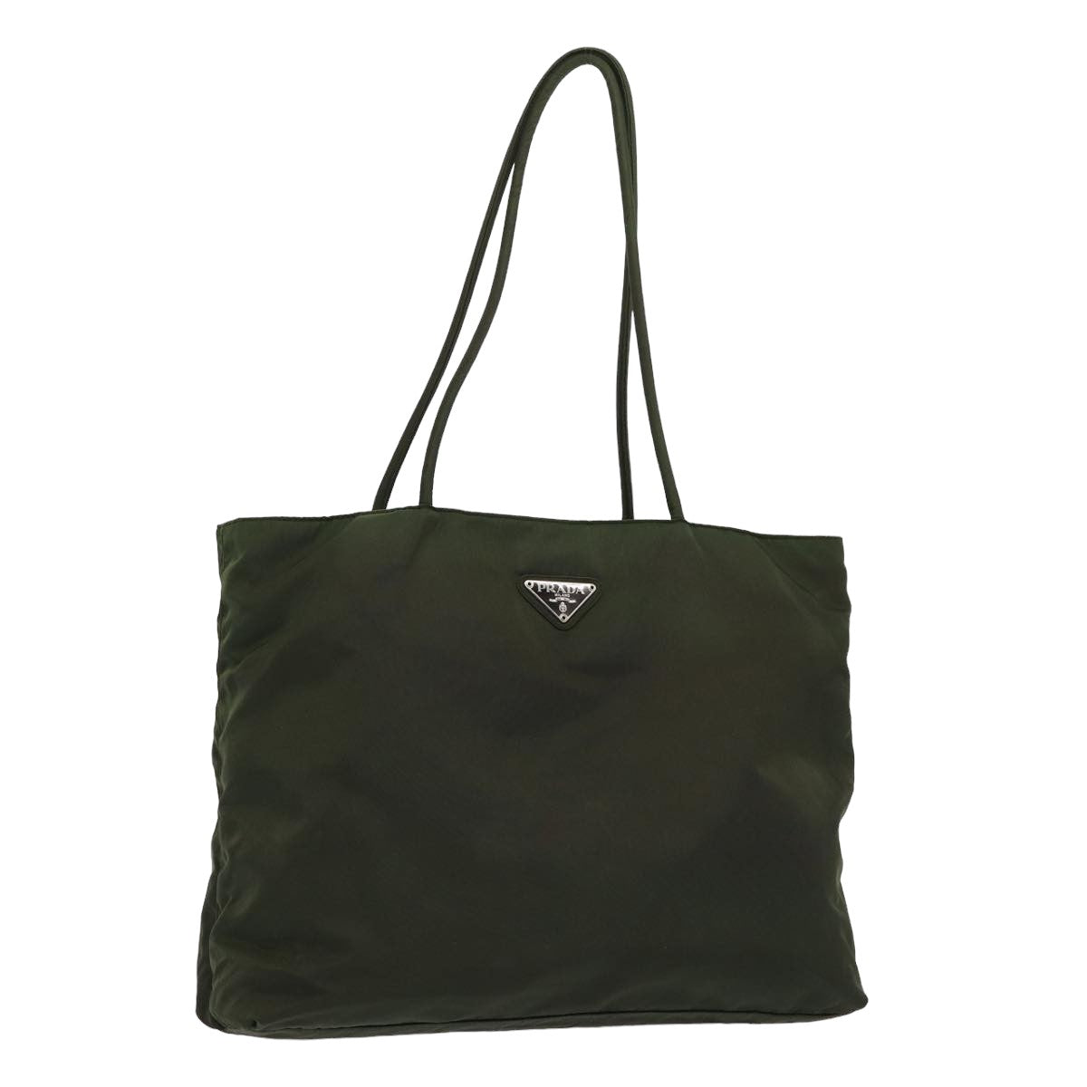 PRADA Tote Bag Nylon Khaki Auth