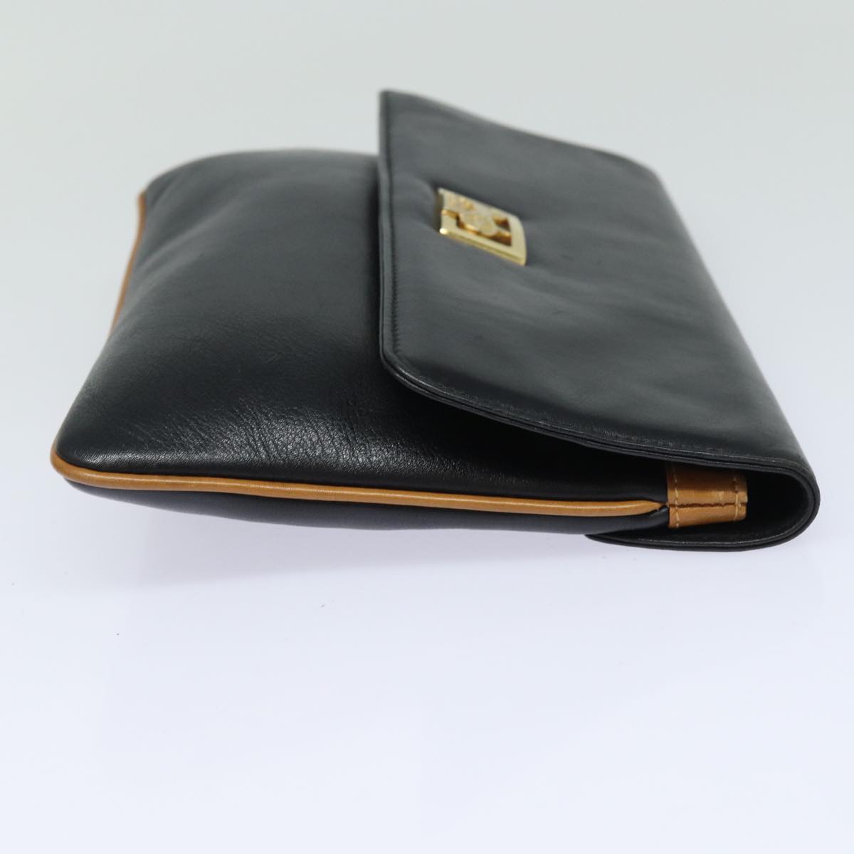 Luxury CELINE Clutch Bag Leather Black 79629