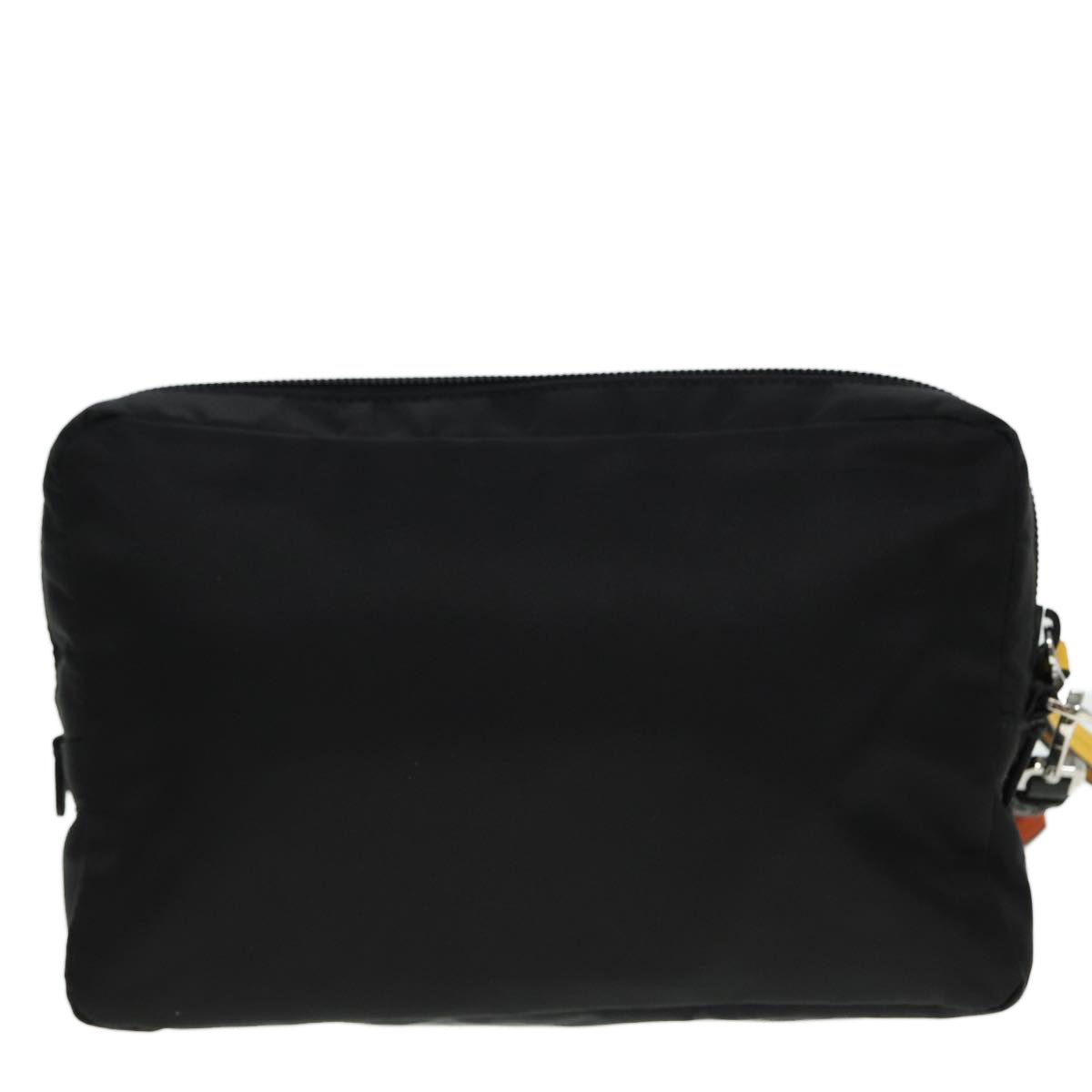 PRADA Clutch Bag Nylon Black Green Auth