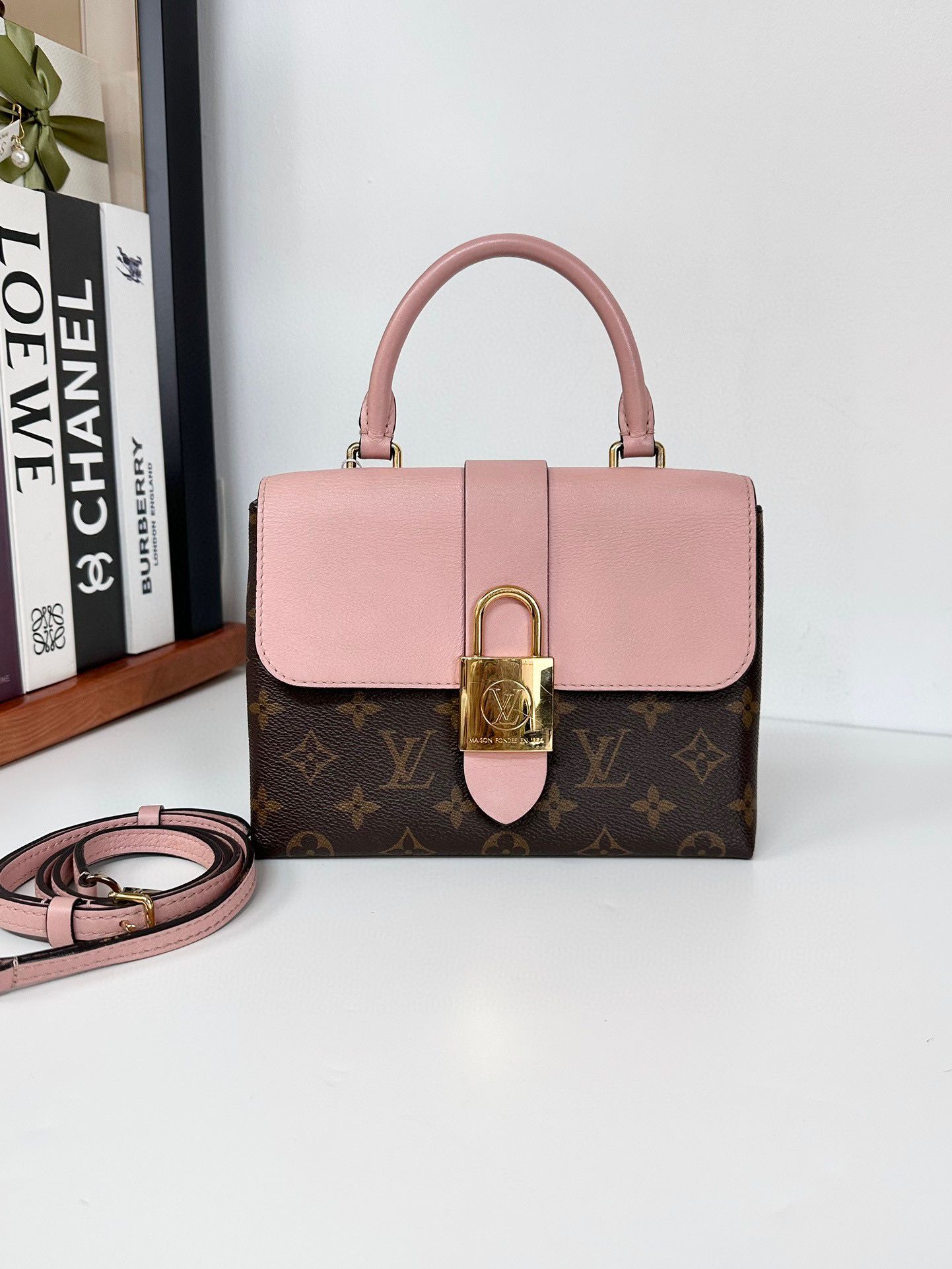 LOUIS VUITTON Monogram Locky BB Rose Poudre #1AAE