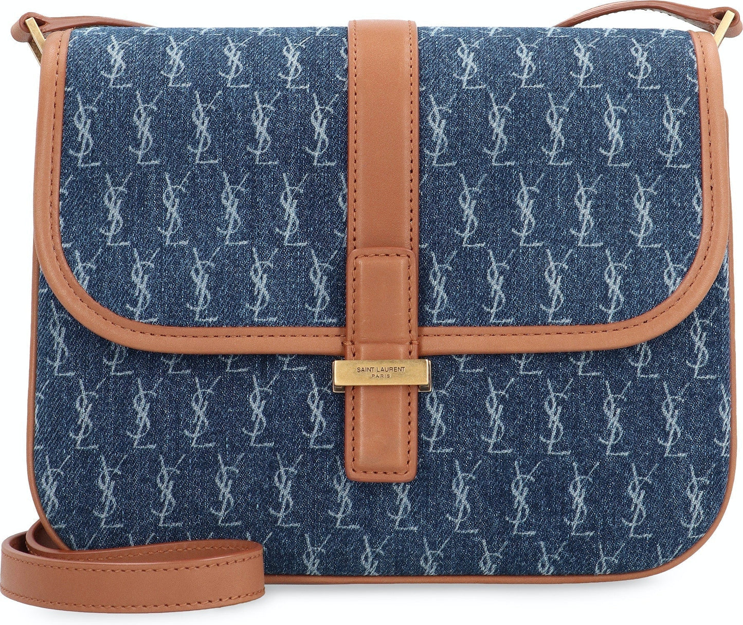 Luxury Saint Laurent Trending 2025 Women's Satchel Fabric Shoulder Bag in Denim | Color 4289