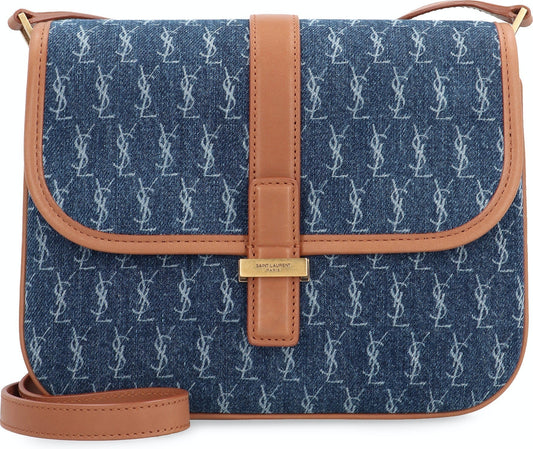 Luxury Saint Laurent Trending 2025 Women's Satchel Fabric Shoulder Bag in Denim | Color 4289