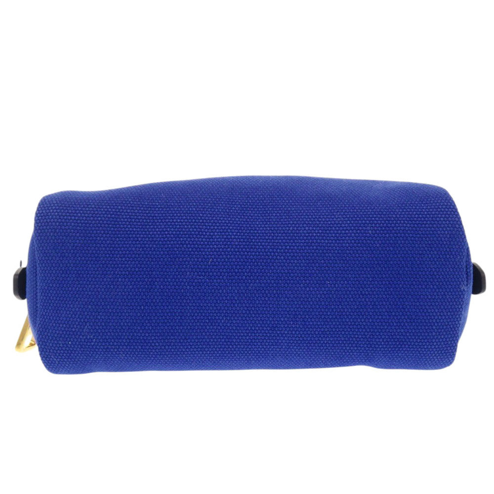 PRADA Pouch canvas blue Triangle logo