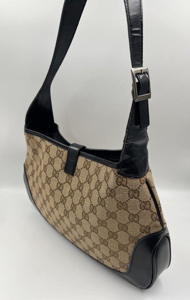 Gucci Jackie Leather Canvas Shoulder Bag Style 5