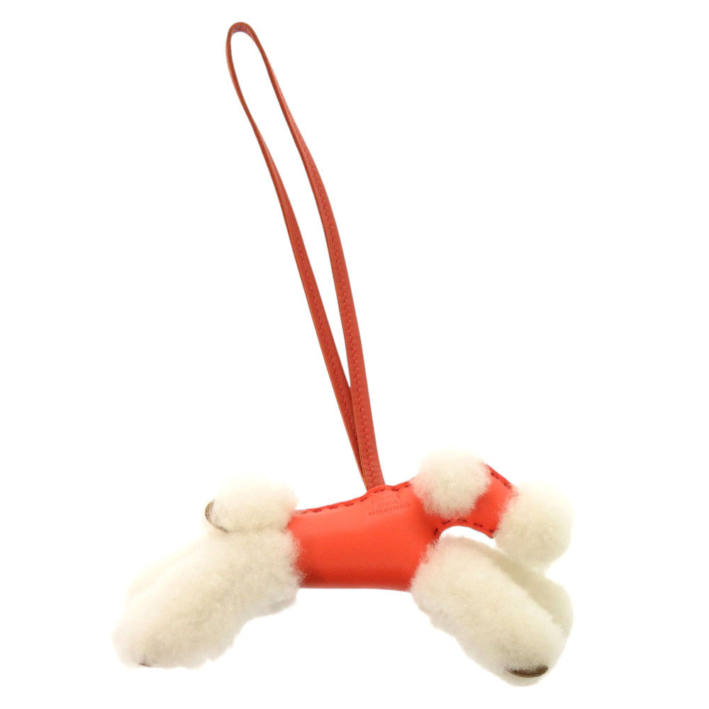 HERMES key ring Annu Milo, Mouton Rose texas Bag charm Buddy Women