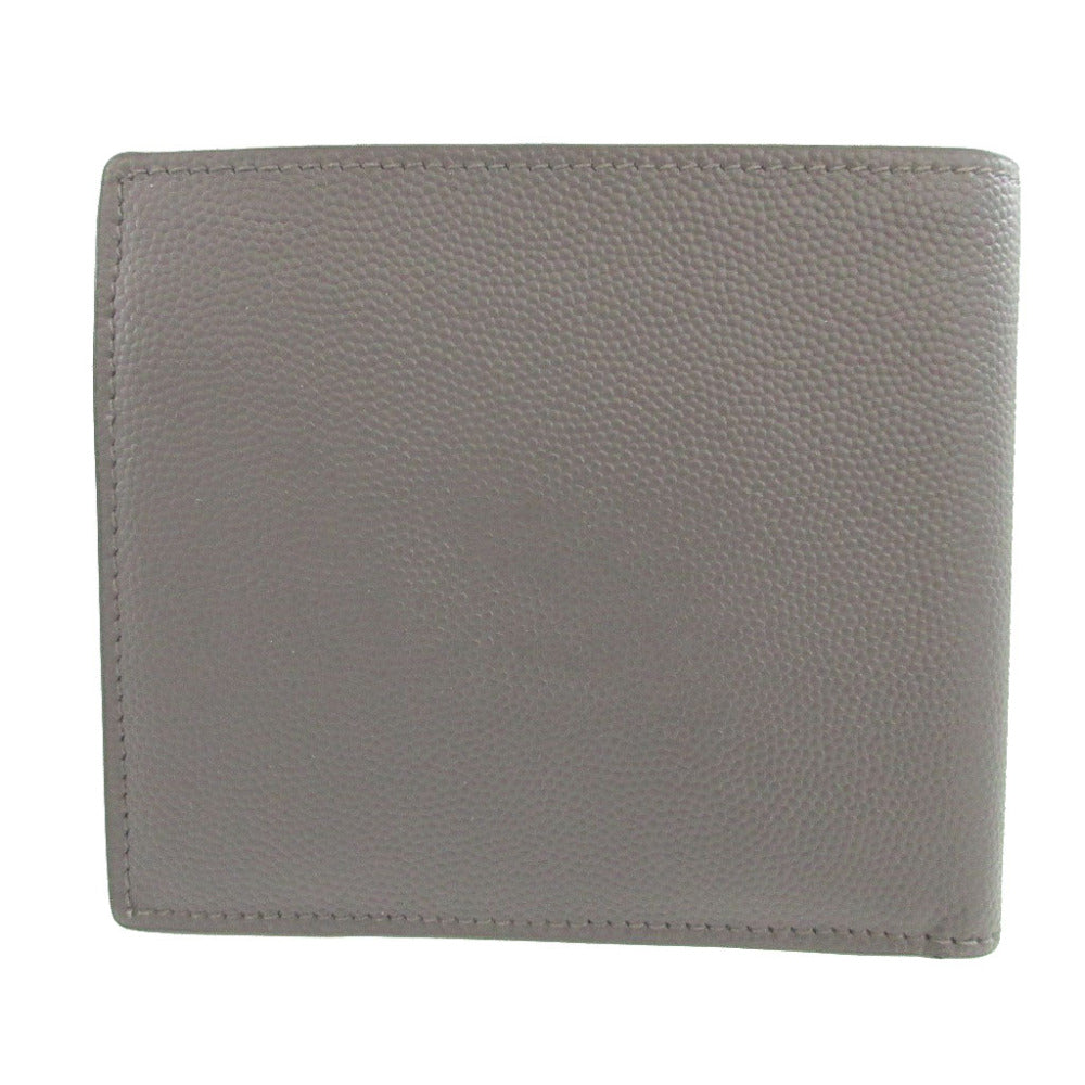 SAINT LAURENT PARIS Bifold Wallet 396303 leather gray unisex(Unisex)