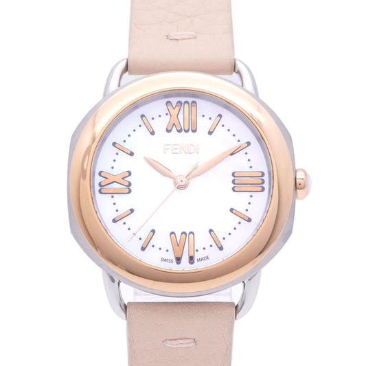 FENDI Watches Quartz 80200M Stainless Steel , Leather White shell Celeria White shell dial