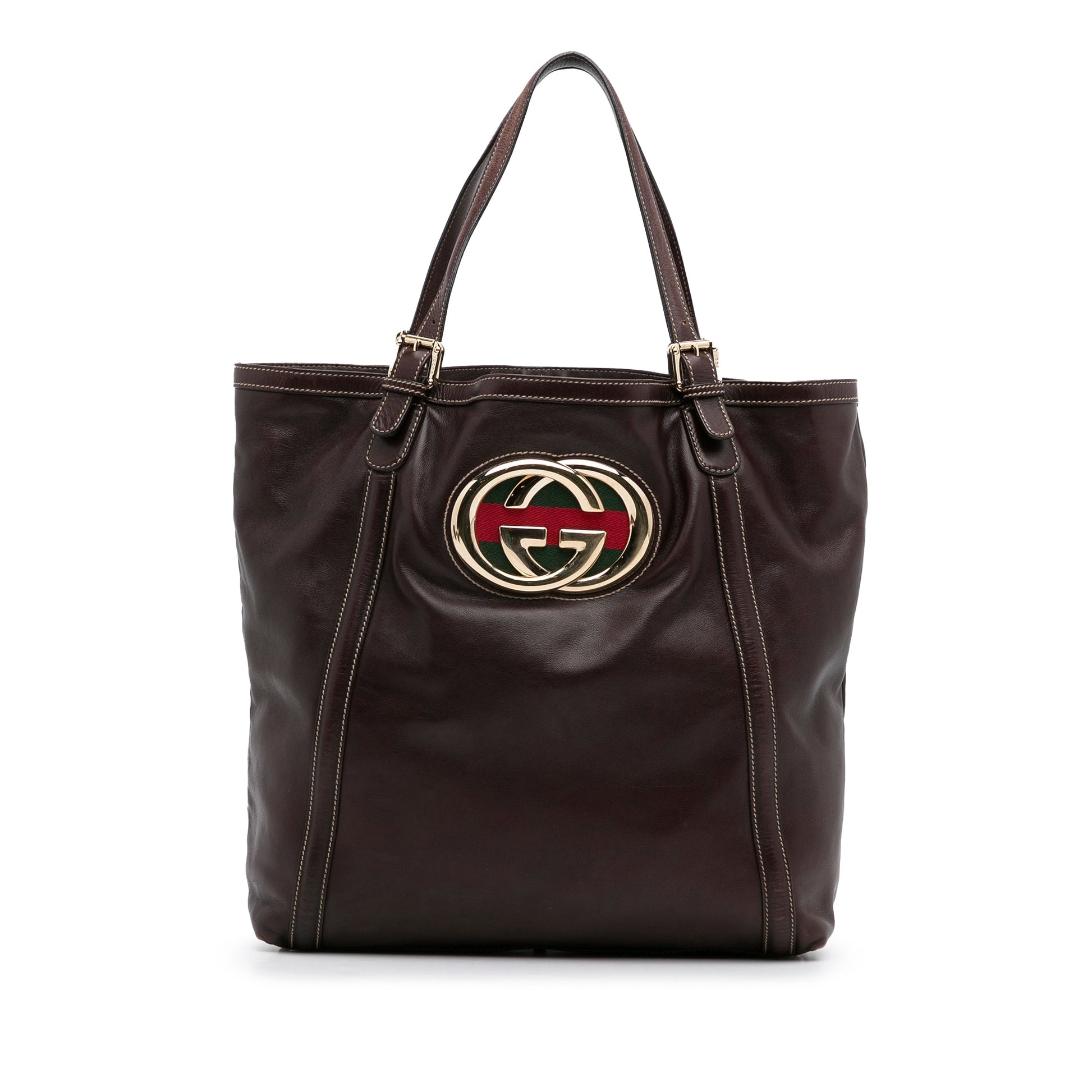 Gucci Brown Leather Tote Style 5