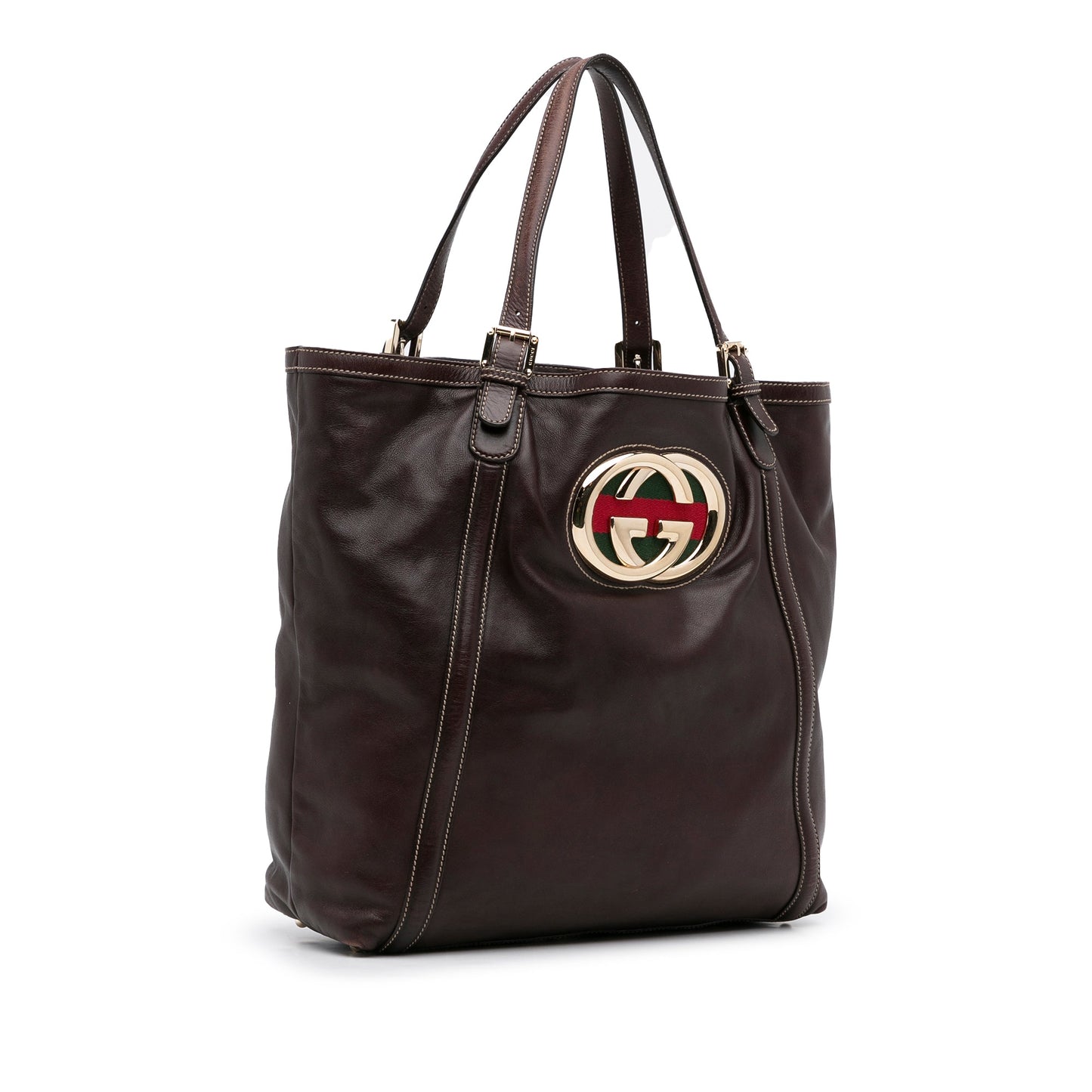 Gucci Brown Leather Tote Style 5