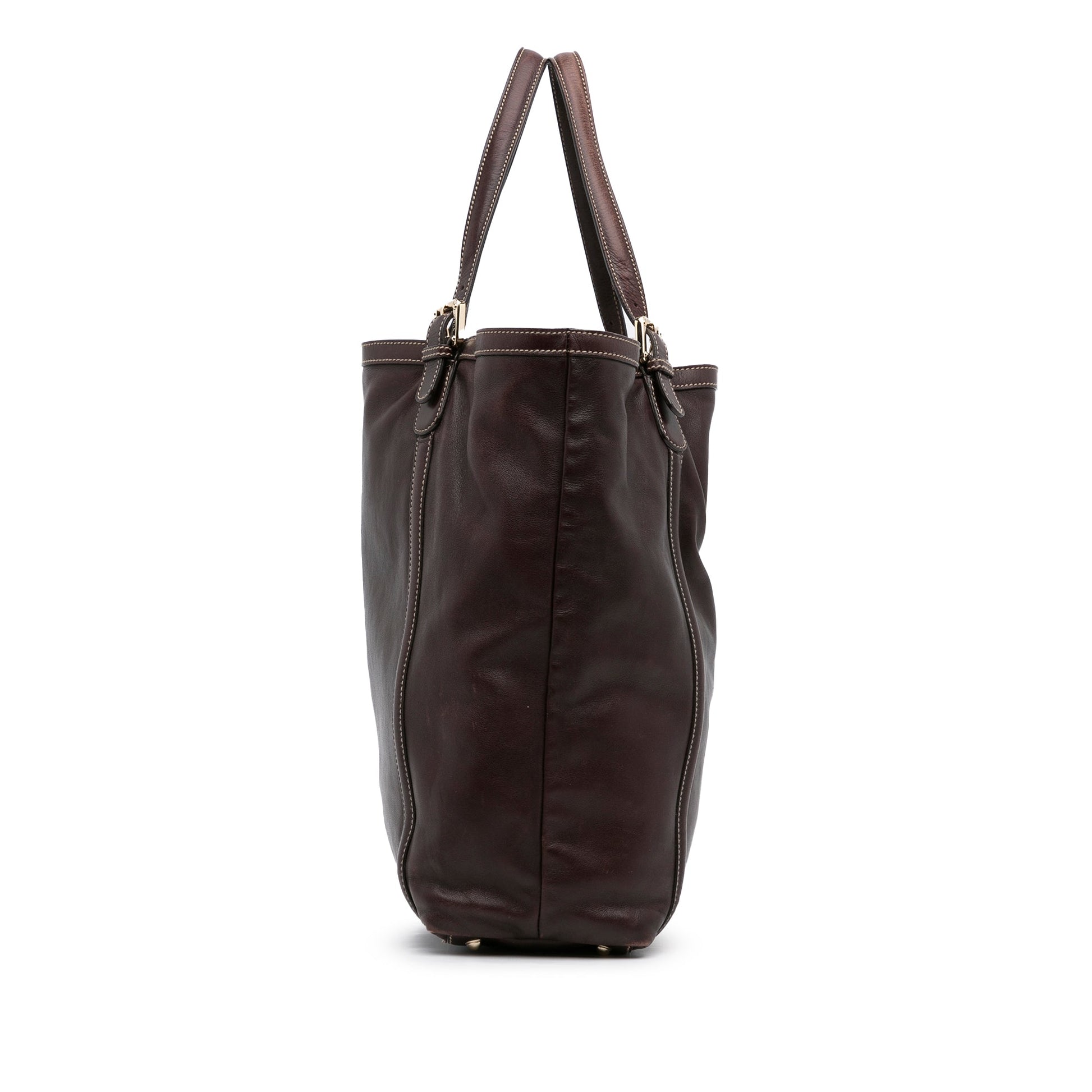 Gucci Brown Leather Tote Style 5