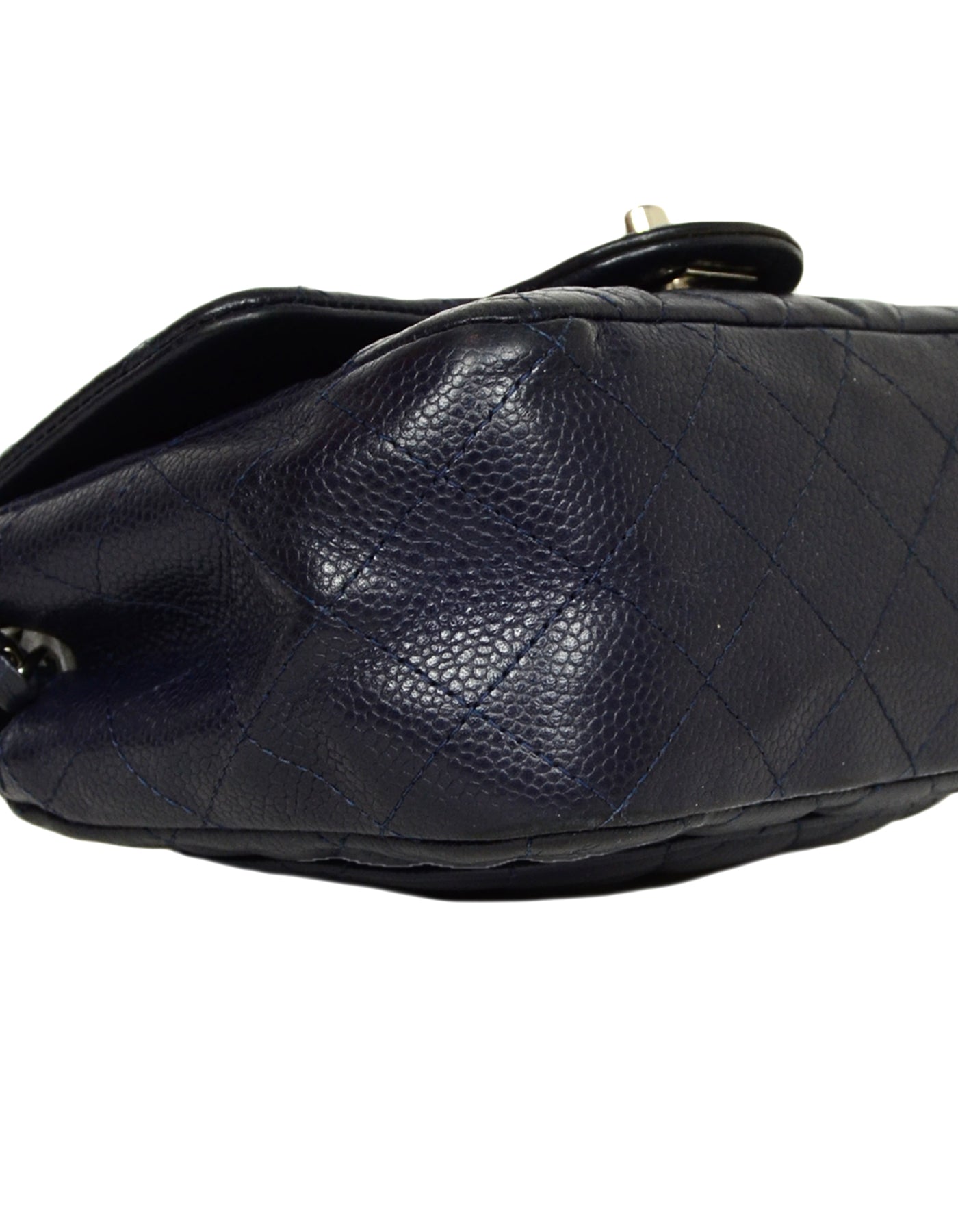 Chanel Navy Caviar Leather Mini Classic Bag