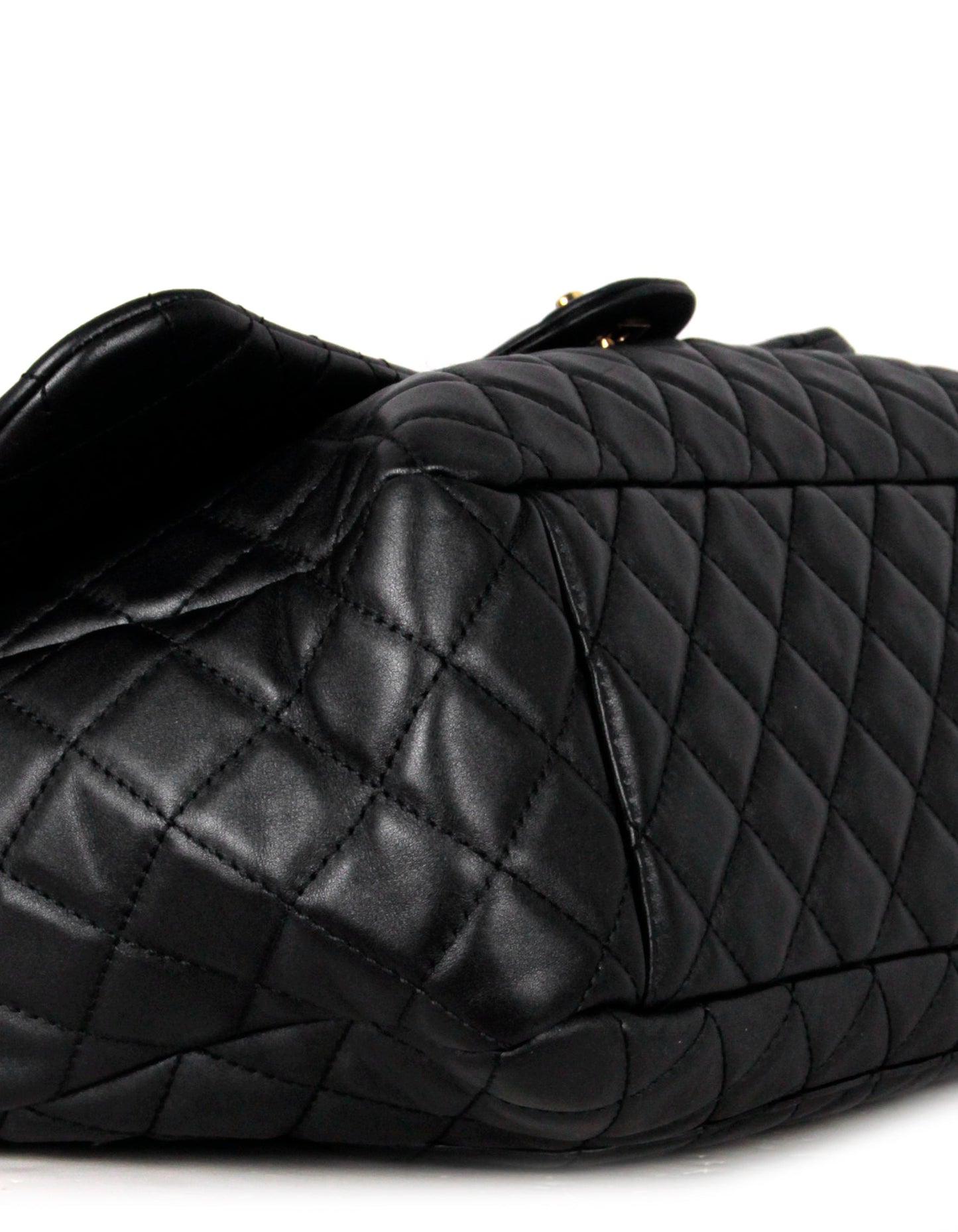 Chanel Black Leather Quilted XXL Airlines Flap Bag