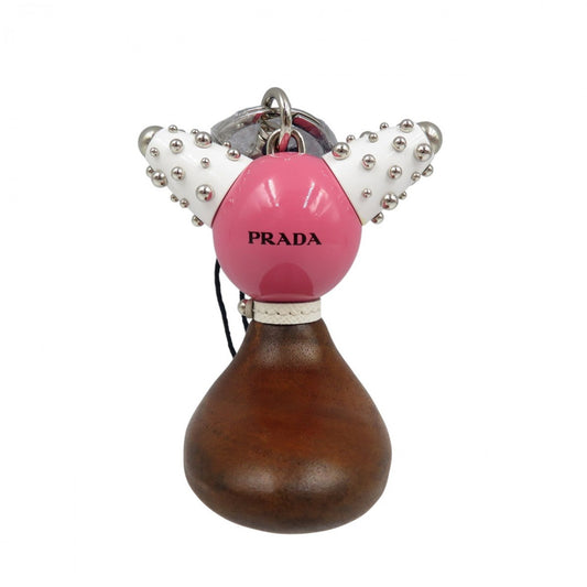 PRADA key ring 1TR062 Metal, Wood Begonia TRICK ROBOT unisex(Unisex)