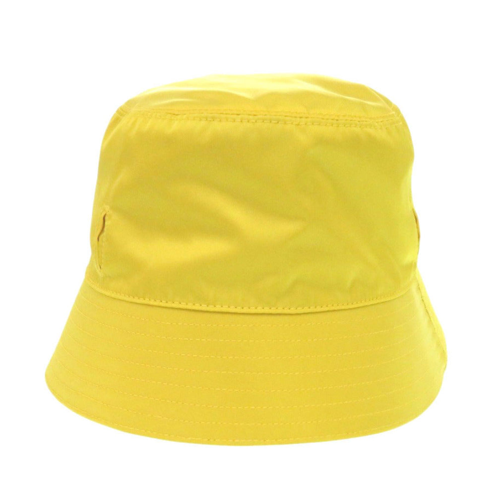 PRADA Other hats polyamide yellow With mini pouch Re-Nylon Bucket Hat Triangle Plate mens L