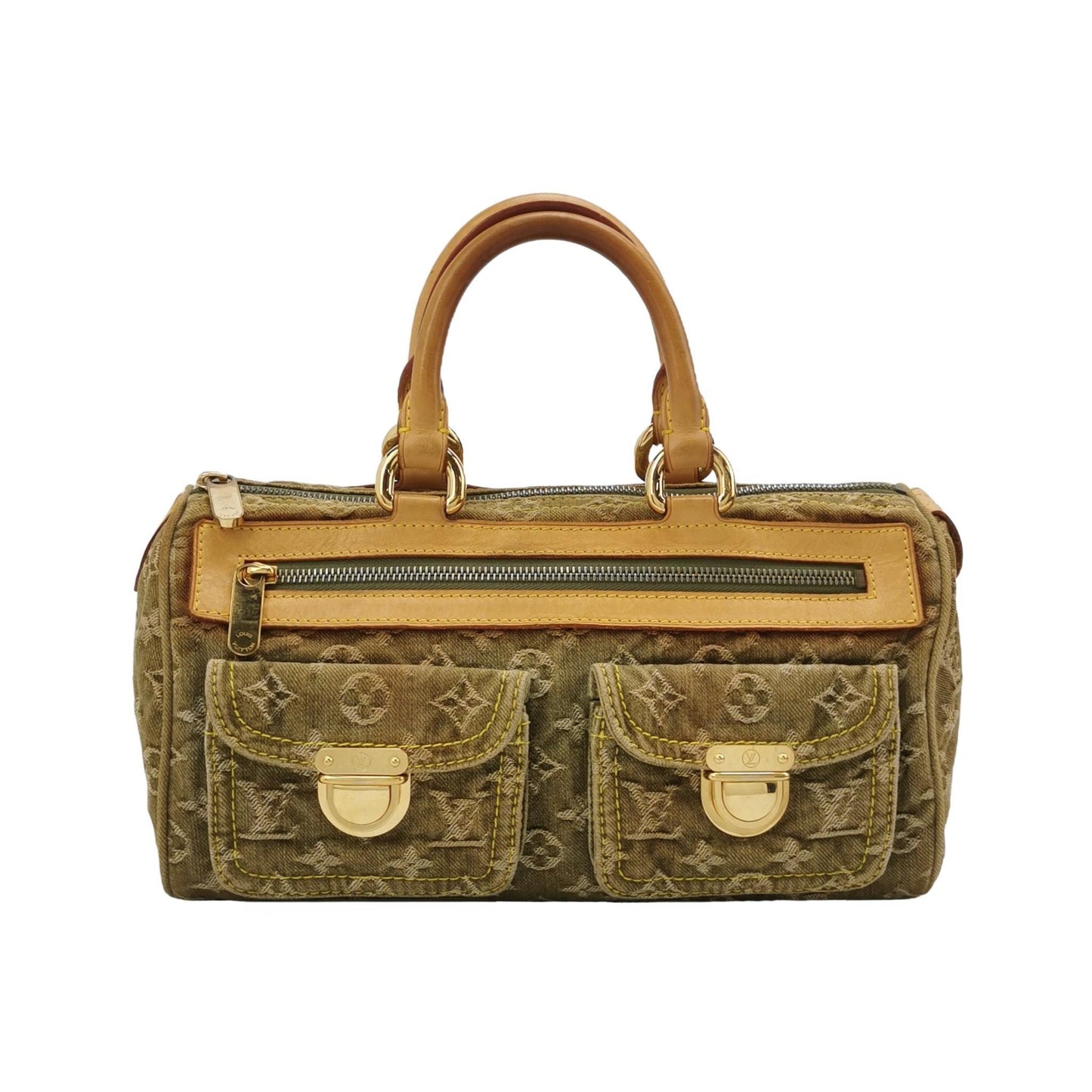 Louis Vuitton Green Denim Neo Boston Bag