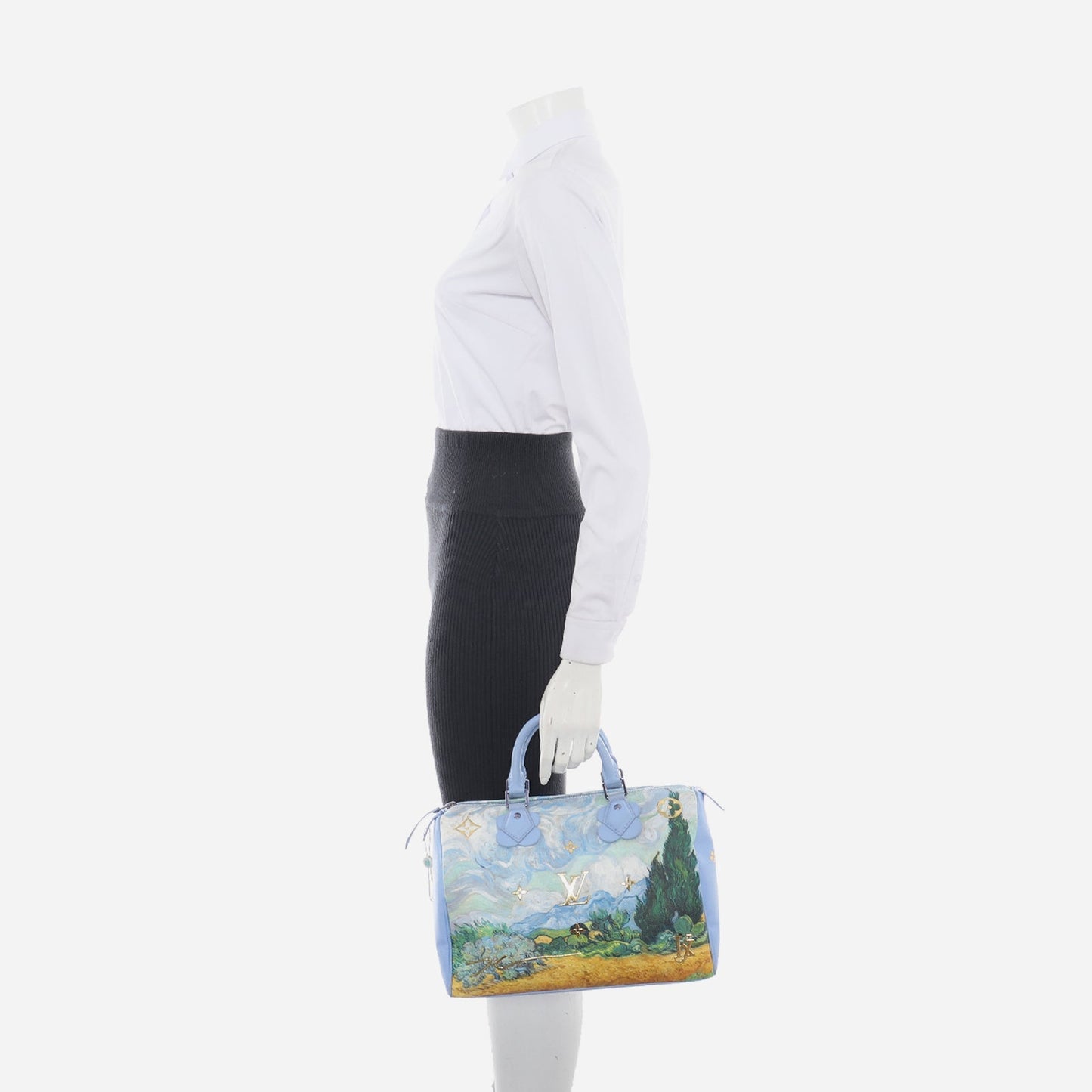 Louis Vuitton x Jeff Koons Speedy 30 Van Gogh Top Handle Bag
