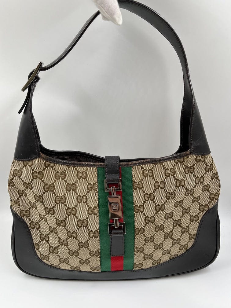 Gucci Nylon Leather Canvas Shoulder Bag