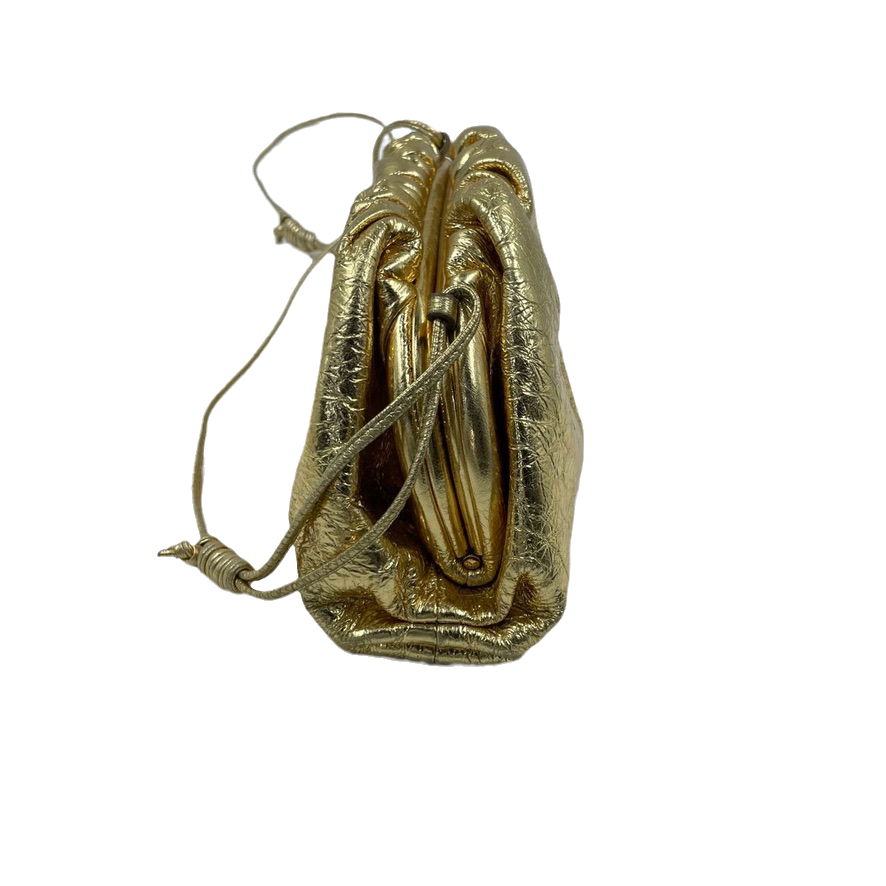 Bottega Veneta Pouch Mini Gold Lambskin Leather
