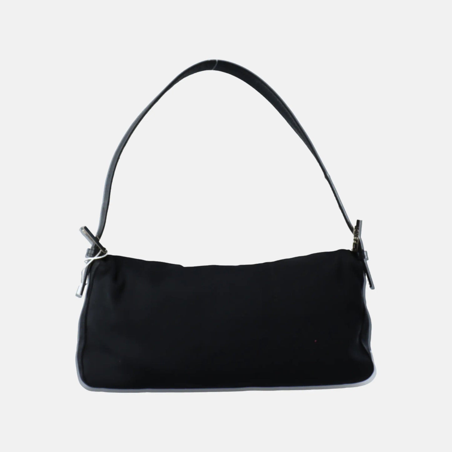 FENDI Baguette Vintage Black Cloth Silver Hardware